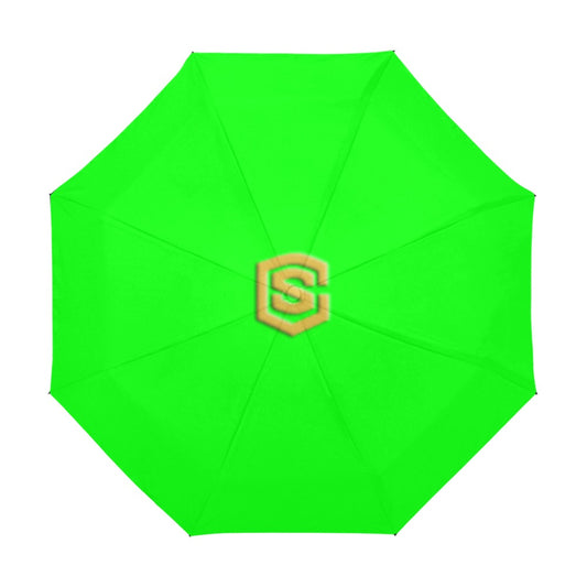 Green Anti-UV Automatic Umbrella With Gold Logo Anti-UV Automatic Umbrella(Outside Printing)(Model U09)