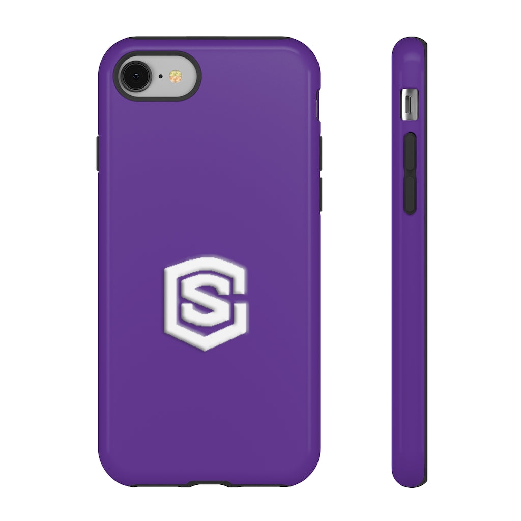 Purple Tough Cases White Logo
