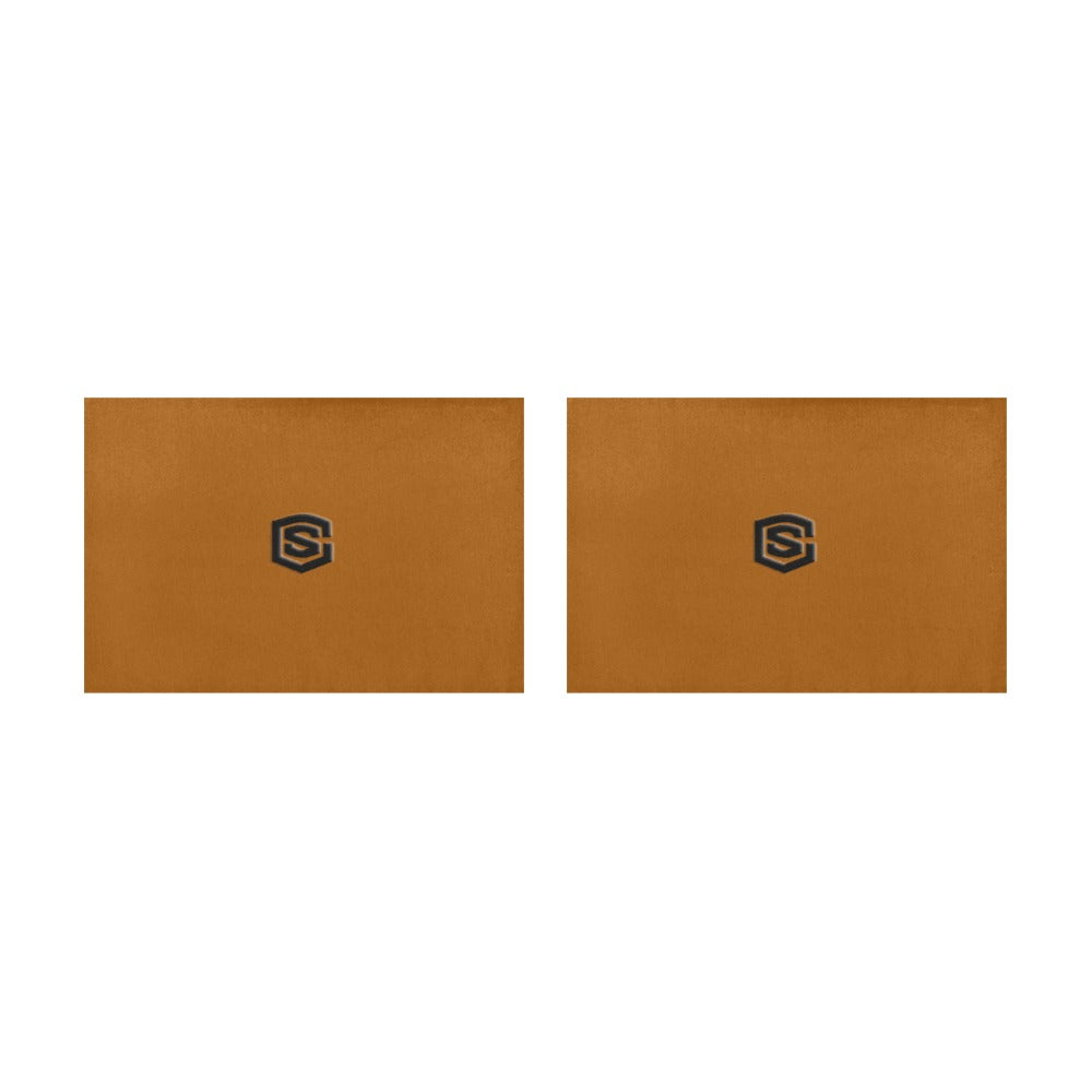 Brown Placemats 12" x 18" With Black Logo Placemats 12" x 18" (Set of 2)