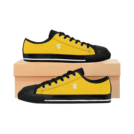 yellow Men's Sneakers - white logo