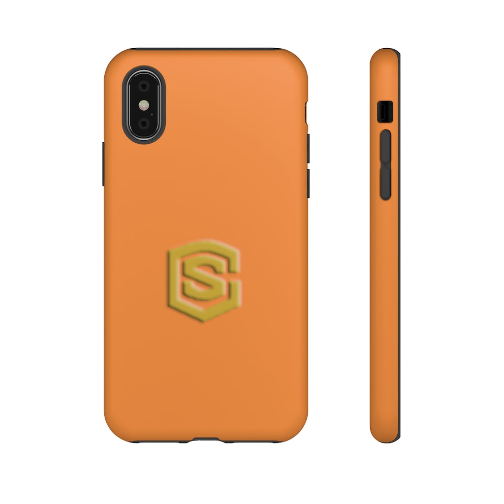 Orange Tough Cases Gold Logo