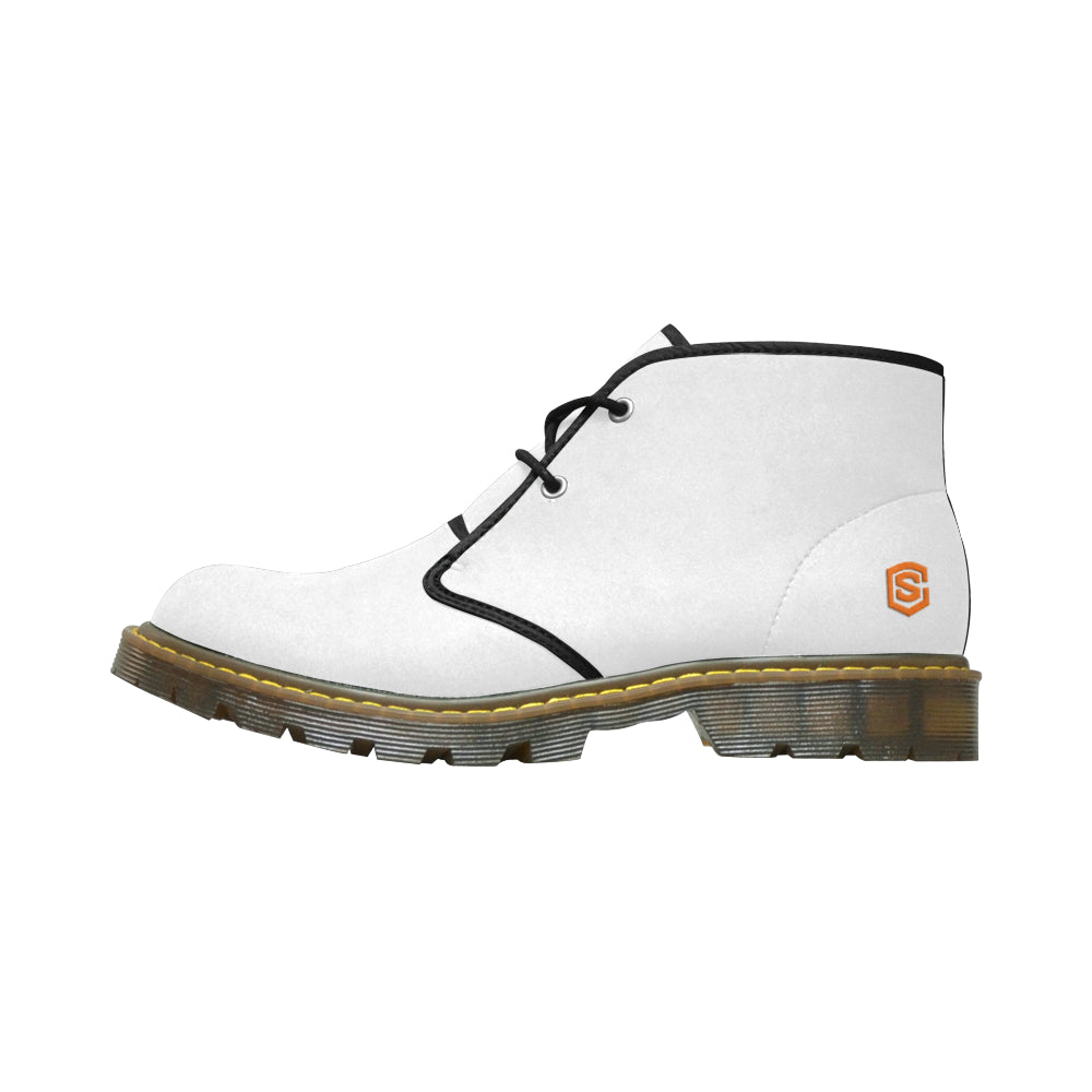 Orange Logo Men's Nubuck Chukka Boots (Model 2402)