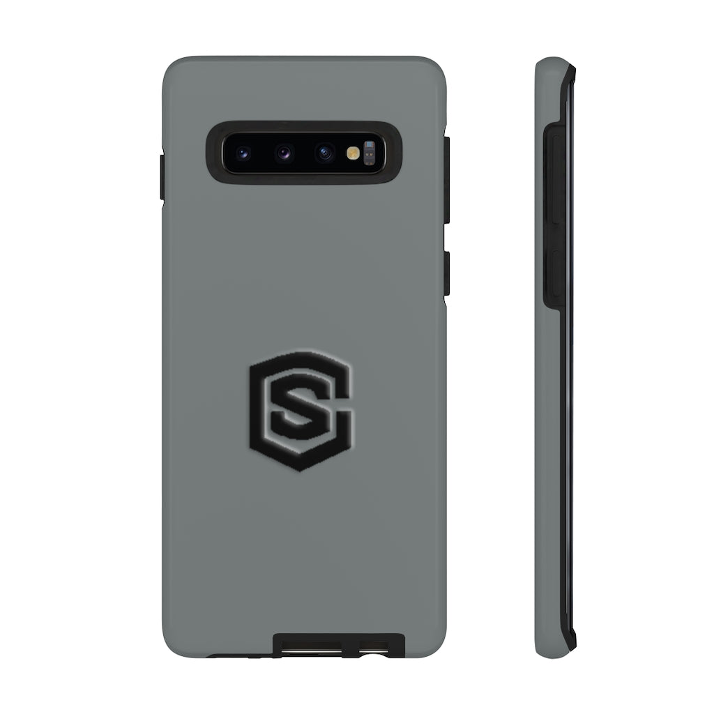 Grey Tough Cases Black Logo