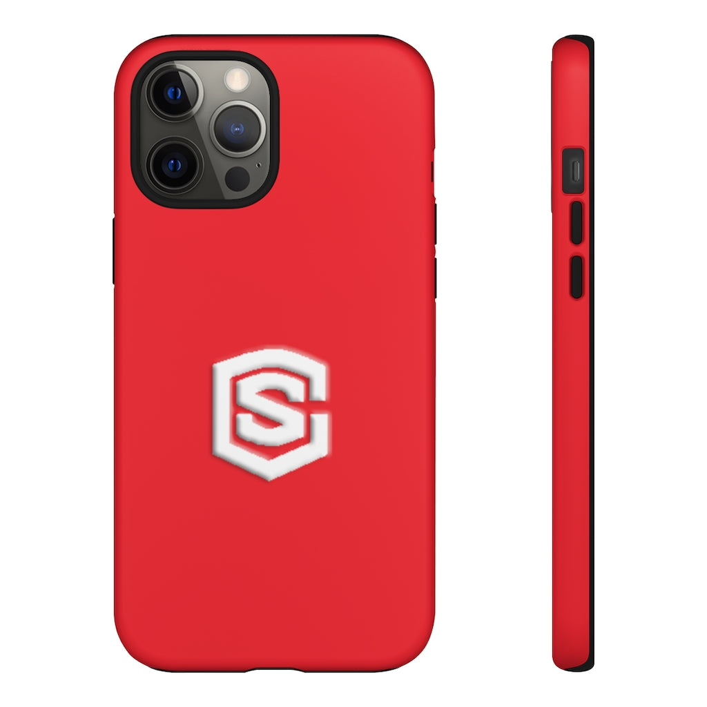 Red Tough Cases White Logo