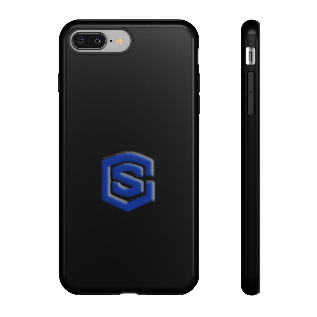 Black Tough Cases Blue Logo