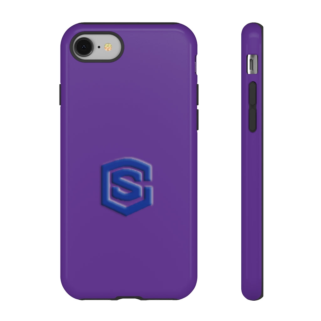 Purple Tough Cases Blue Logo