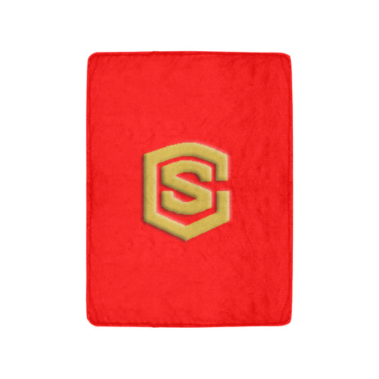 Red Ultra-Soft Micro Fleece Blanket with Gold Logo Ultra-Soft Micro Fleece Blanket 30"x40"