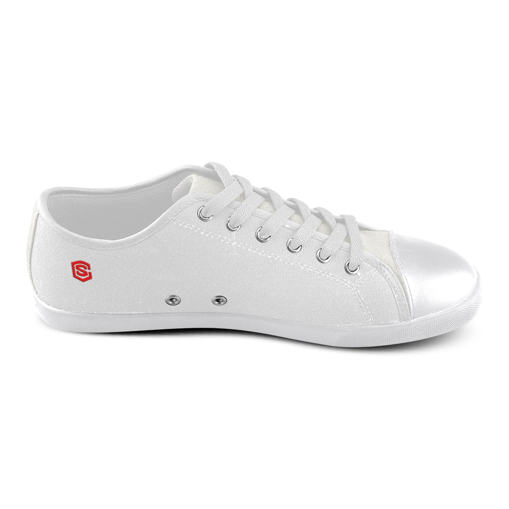 red Logo Men's Canvas Shoes (Model 016)
