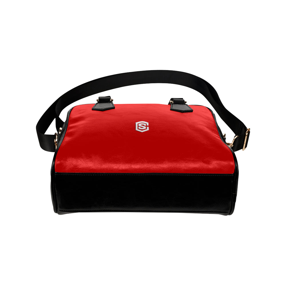 RED Shoulder Handbag  white logo Shoulder Handbag (Model 1634)
