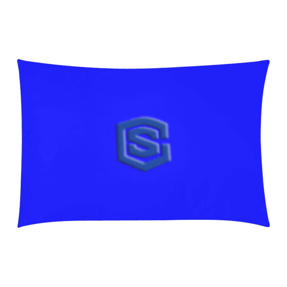 Blue 3-Piece Bedding Set (1 Duvet Cover 86"x70"; 2 Pillowcases 20"x30")(One Side) wtih Blue Logo 3-Piece Bedding Set (1 Duvet Cover 86"x70"; 2 Pillowcases 20"x30")(One Side)