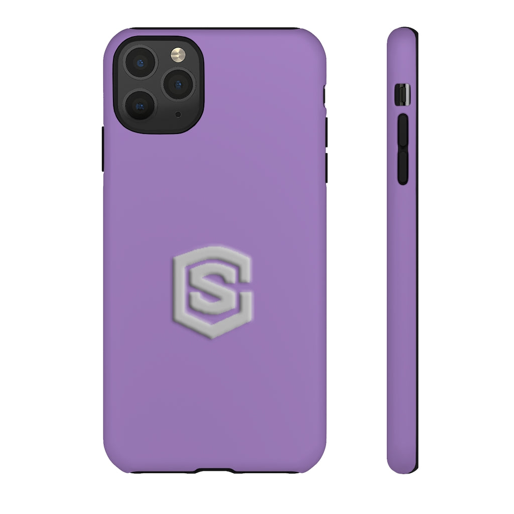Purple Tough Cases Silver Logo