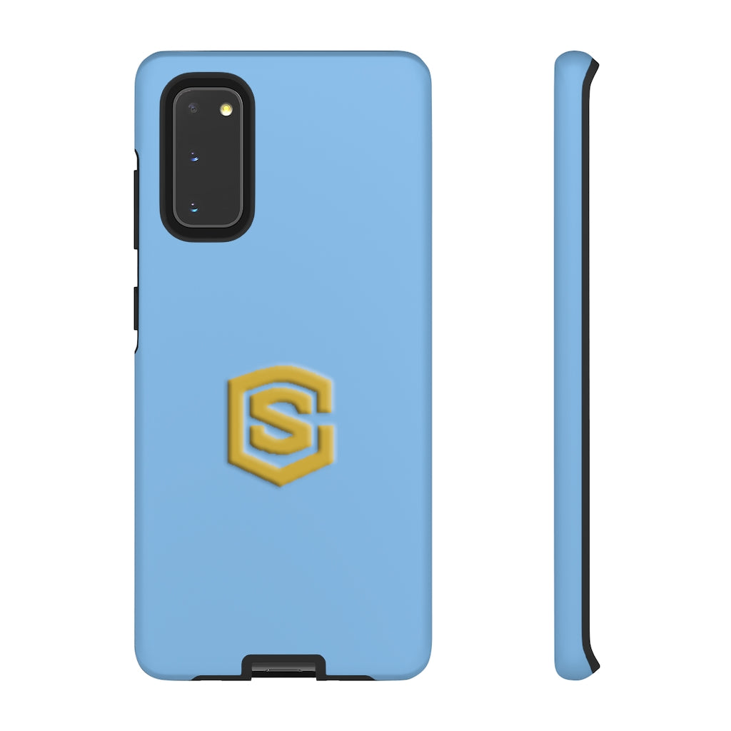 Blue Tough Cases Gold Logo