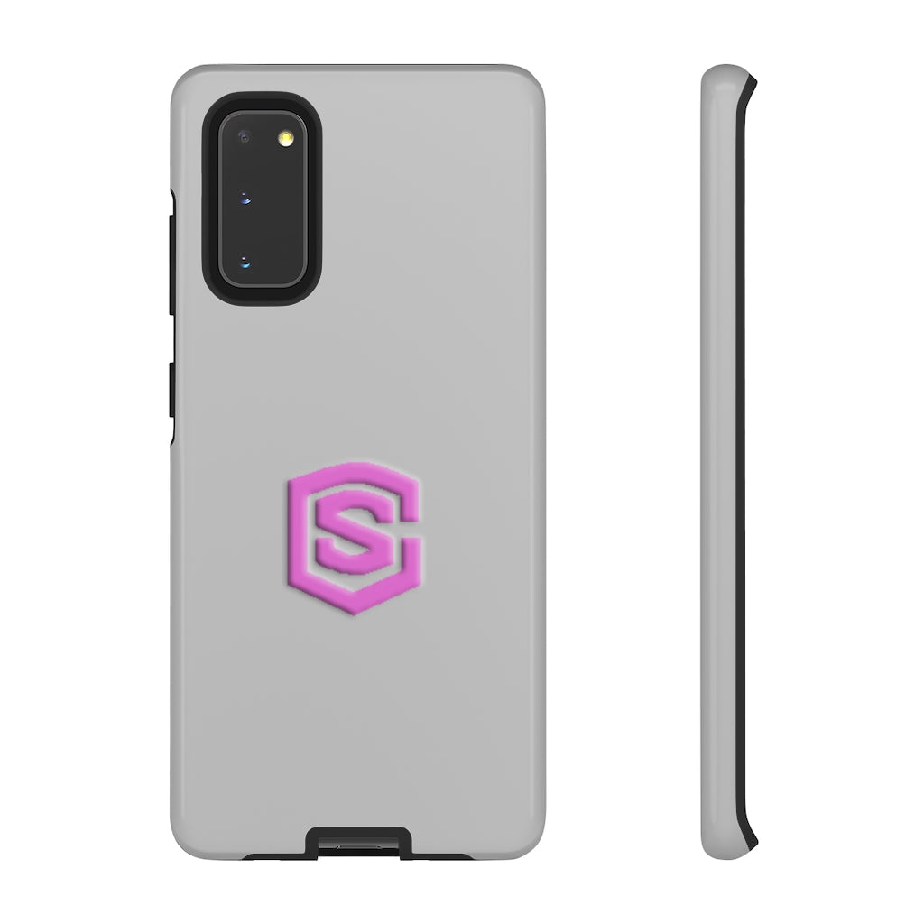 Silver Tough Cases Pink Logo