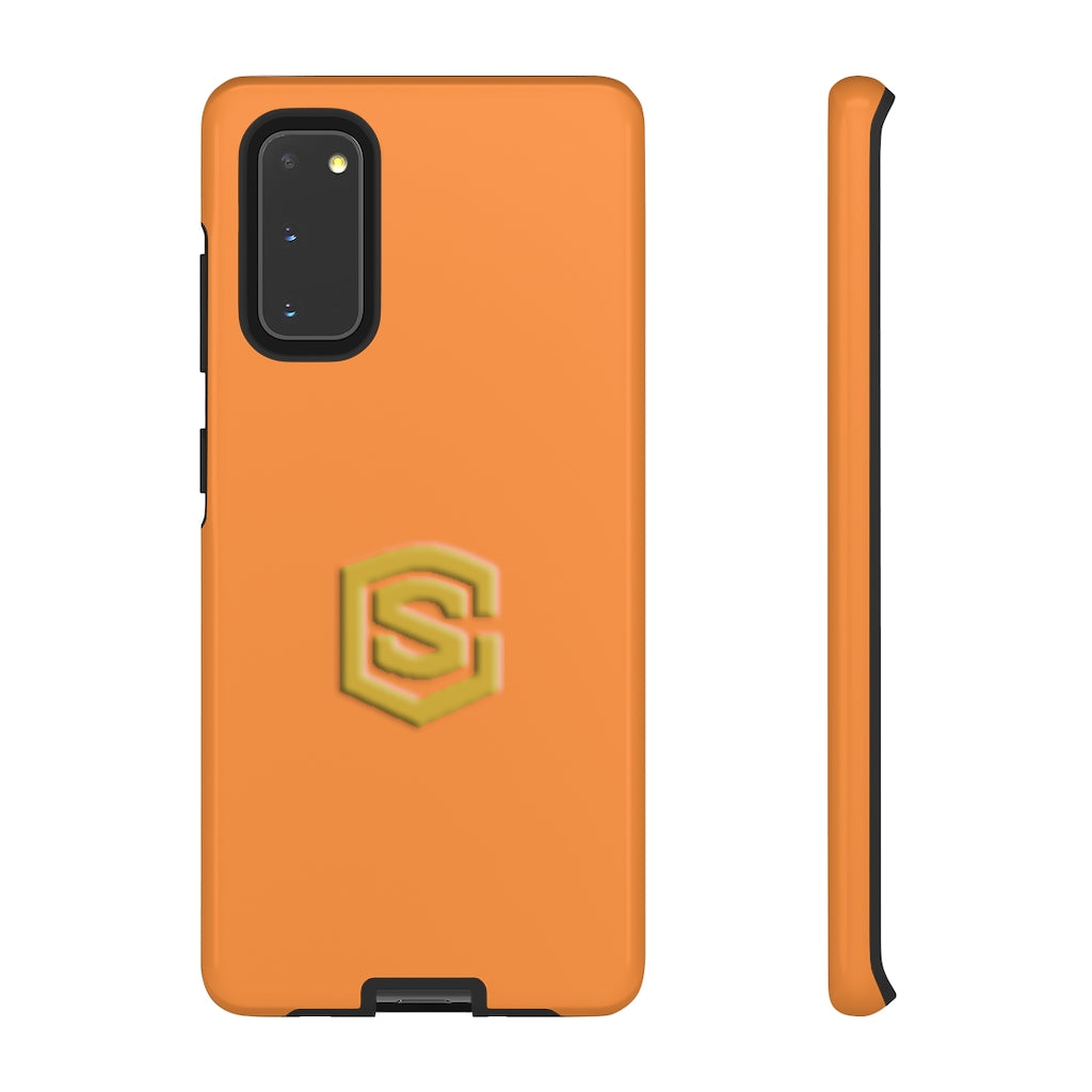 Orange Tough Cases Gold Logo