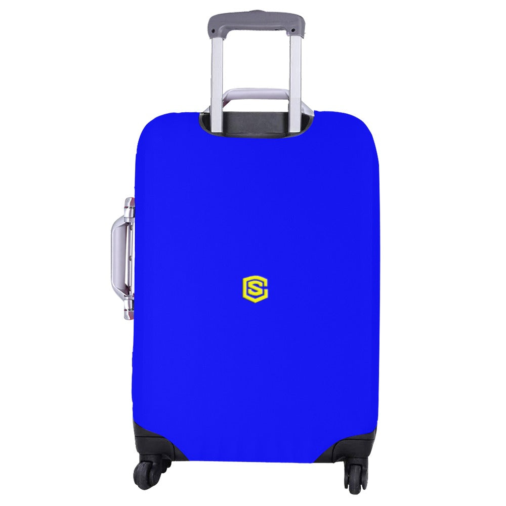 BLUE LUGGAGE COVER WITH YELLOW LOGO Luggage Cover (Large Size) (26"-28")