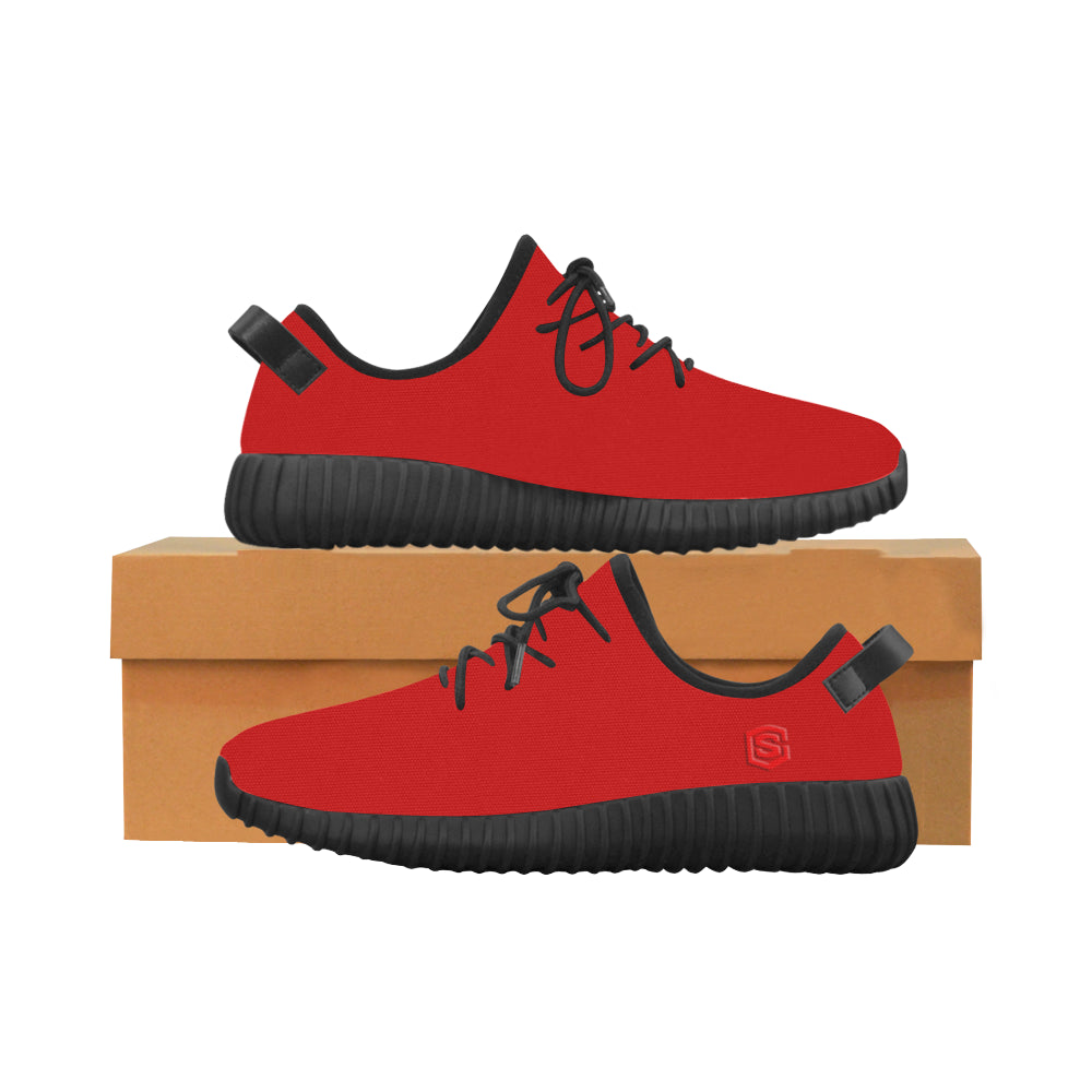 red logo Grus Men's Breathable Woven Running Shoes (Model 022)