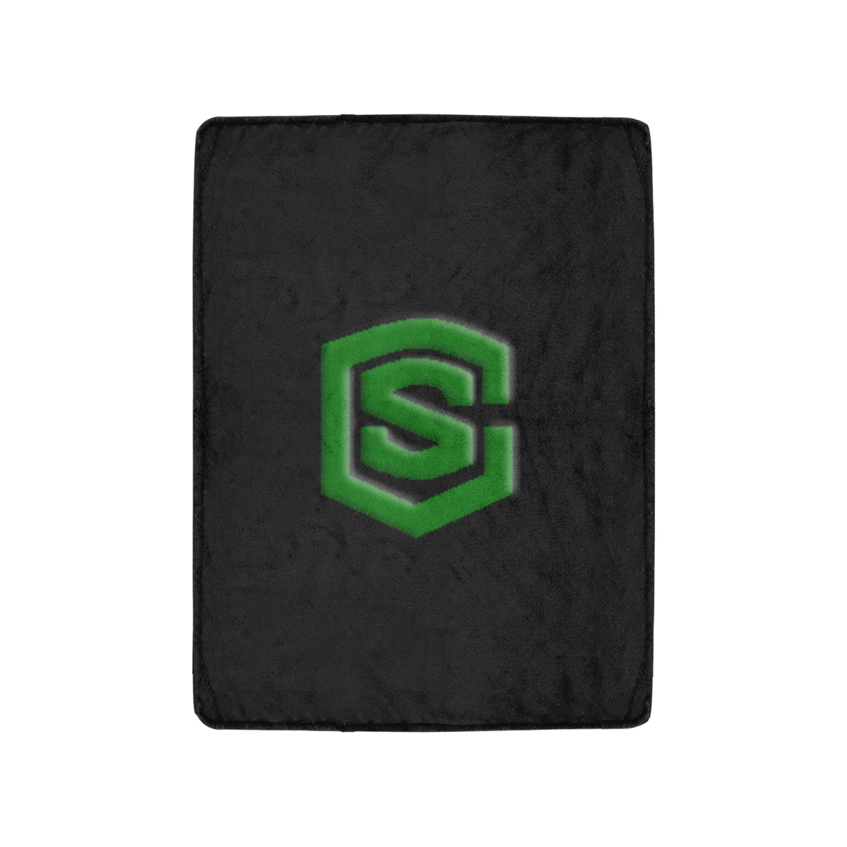 Black Ultra-Soft Micro Fleece Blanket with Green Logo Ultra-Soft Micro Fleece Blanket 30"x40"