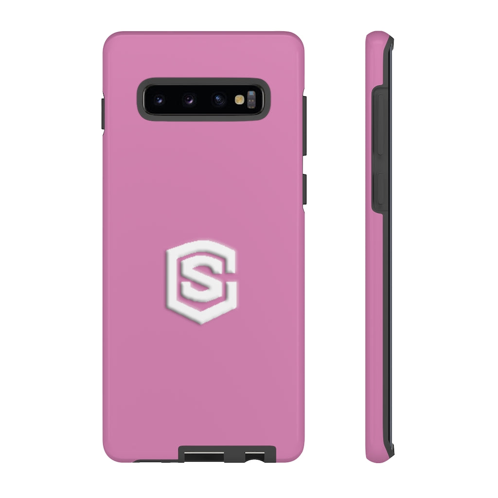 Pink Tough Cases White Logo