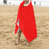 Red Kids' Hooded Bath Towels with Silver Logo Kids' Hooded Bath Towels