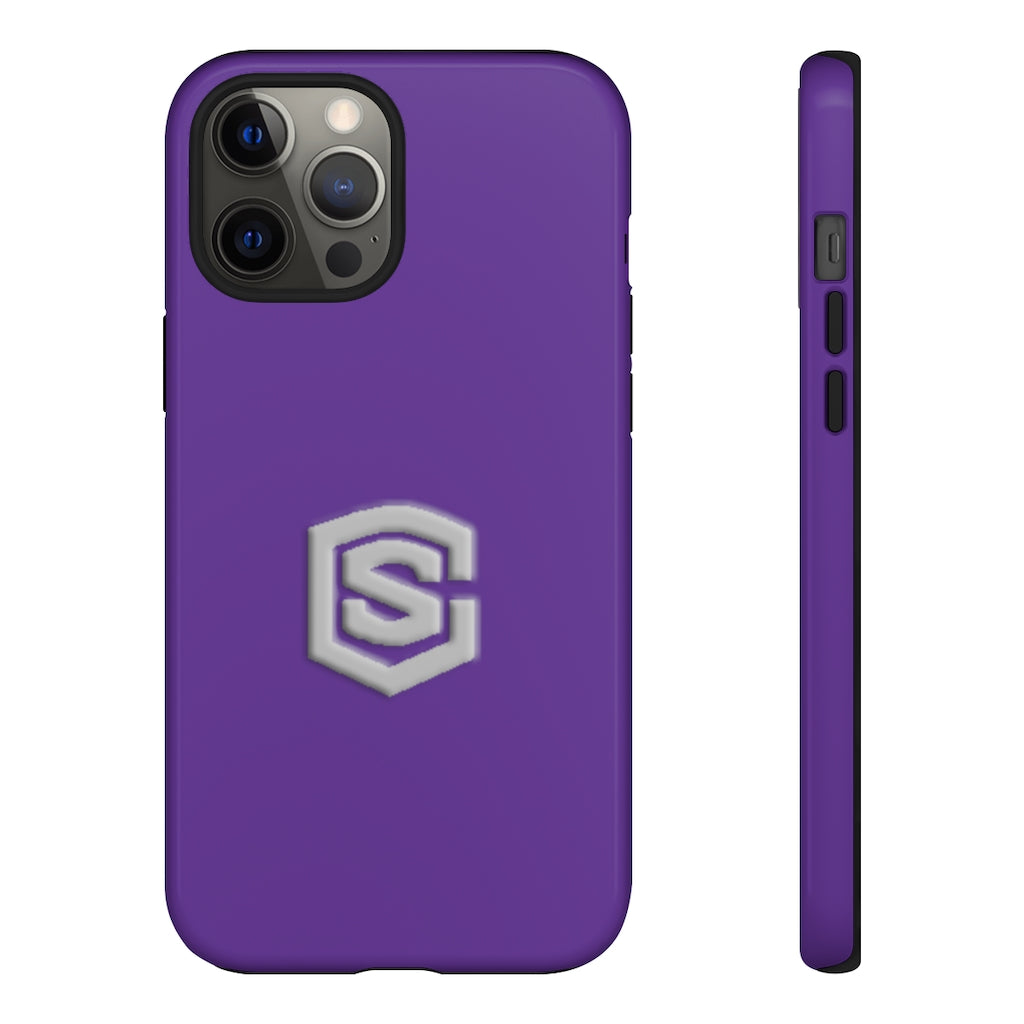 Purple Tough Cases Silver Logo