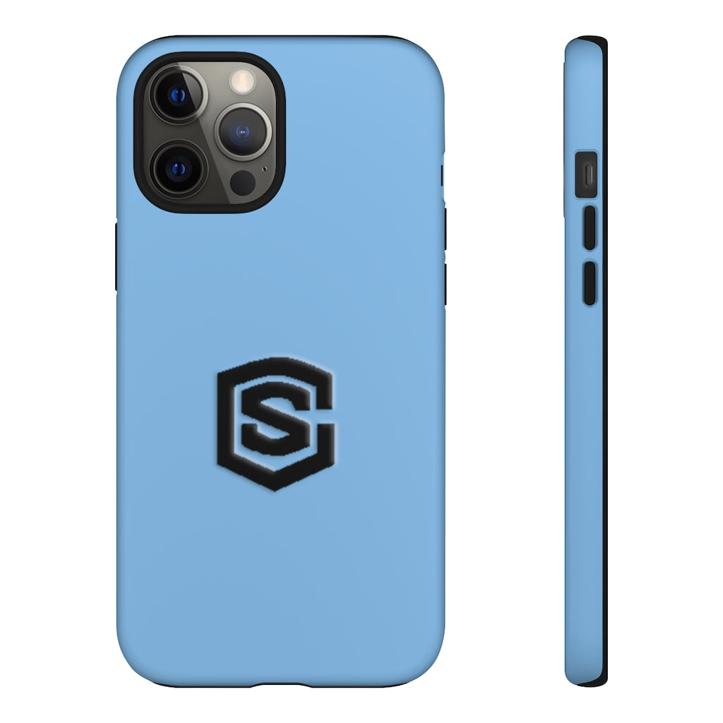 Blue Tough Cases Black Logo