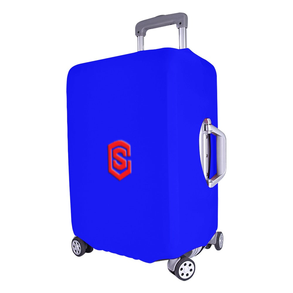 BLUE LUGGAGE COVER WITH RED LOGO Luggage Cover (Large Size) (26"-28")