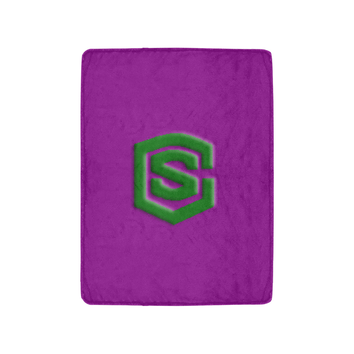 Purple Ultra-Soft Micro Fleece Blanket with Green Logo Ultra-Soft Micro Fleece Blanket 30"x40"