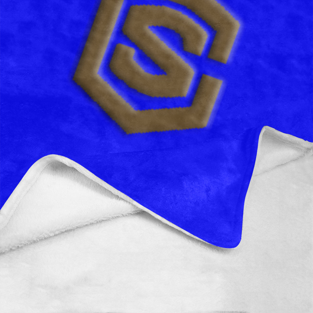 Blue Ultra-Soft Micro Fleece Blanket with Brown Logo Ultra-Soft Micro Fleece Blanket 30"x40"