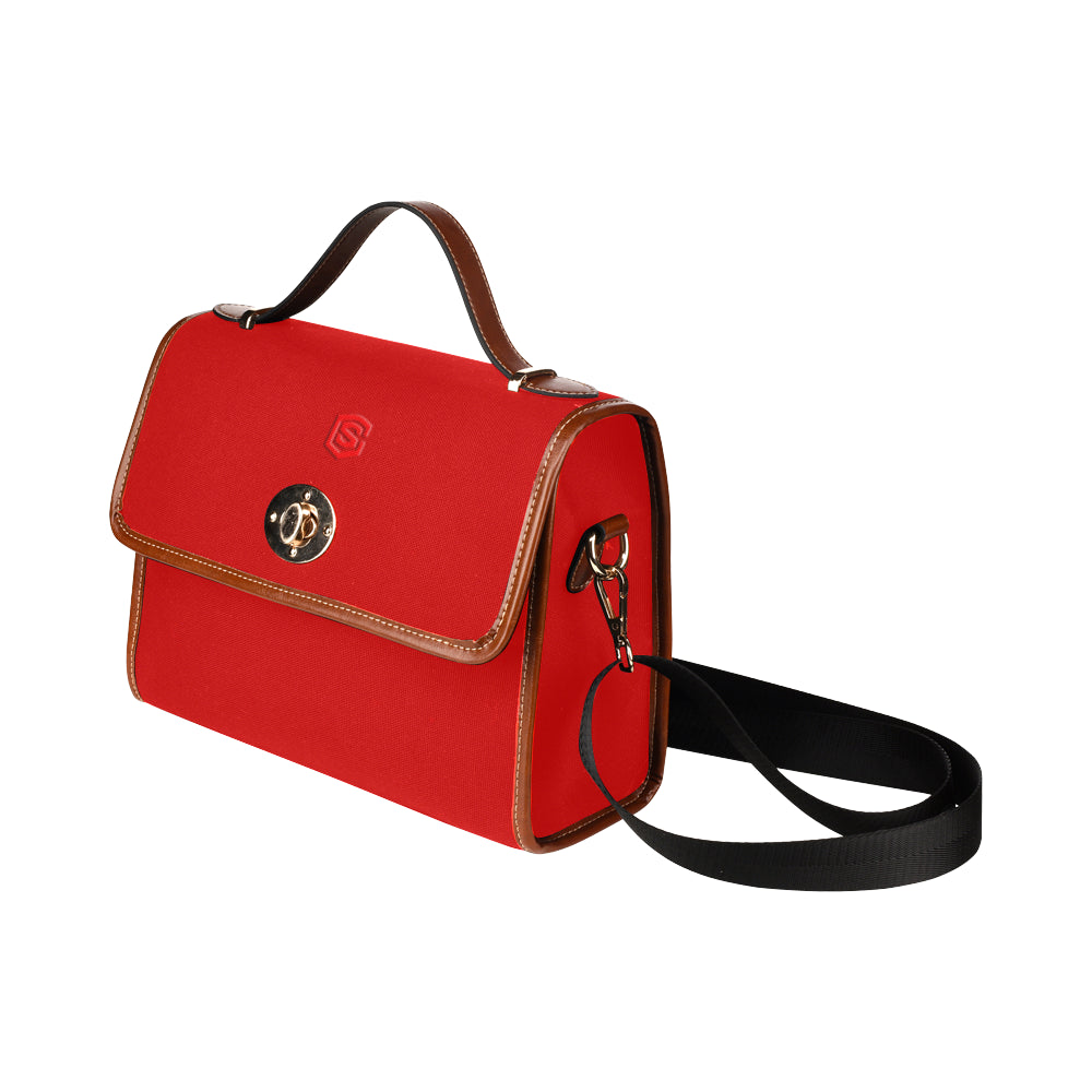 RED WATERFROOF CANVAS BAG Red logo Waterproof Canvas Bag/All Over Print (Model 1641)