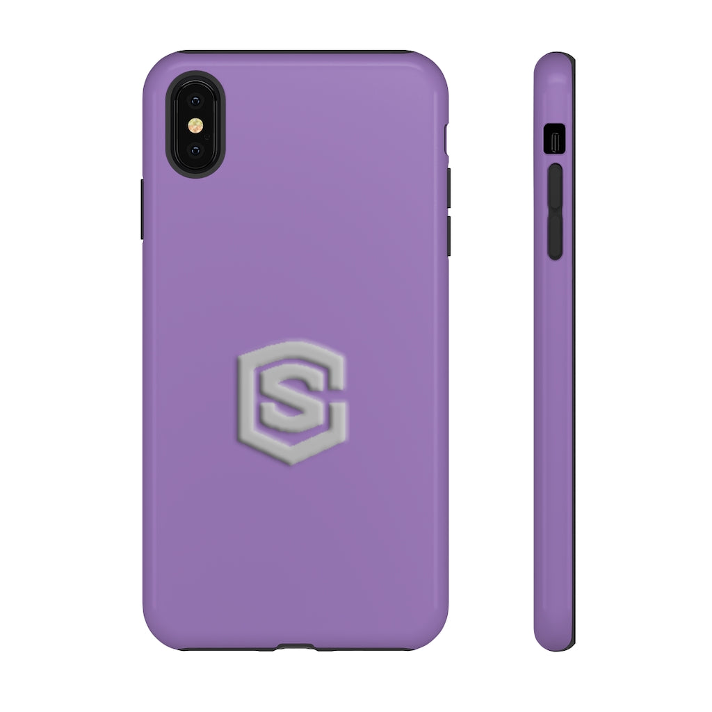 Purple Tough Cases Silver Logo