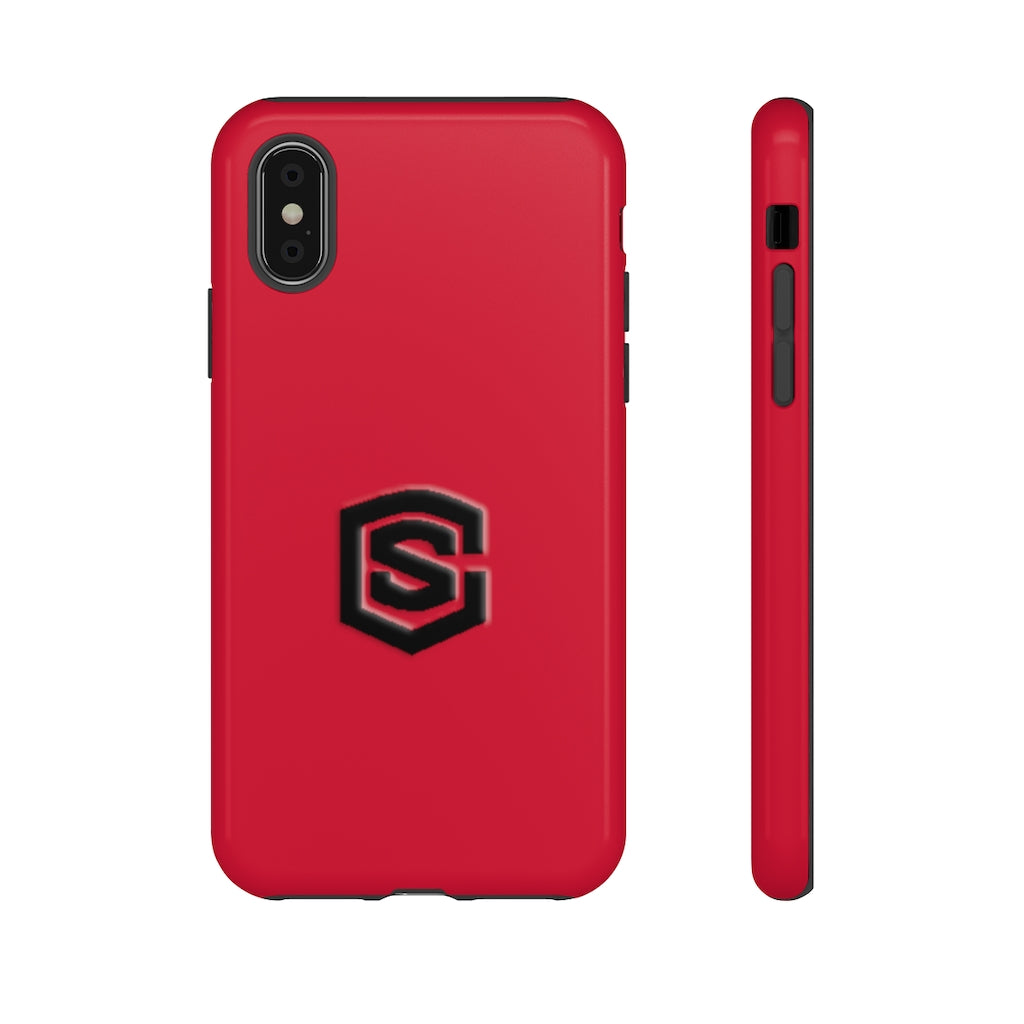 Red Tough Cases Black Logo