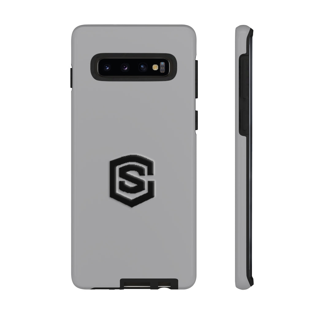 Grey Tough Cases Black Logo