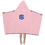 PinkKids' Hooded Bath Towels with Blue Logo Kids' Hooded Bath Towels