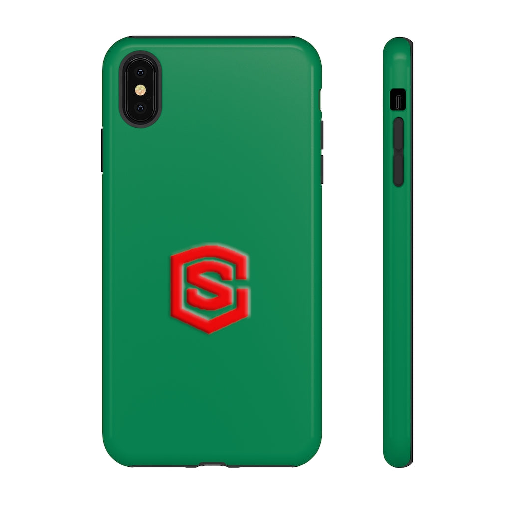 Green Tough Cases Red Logo