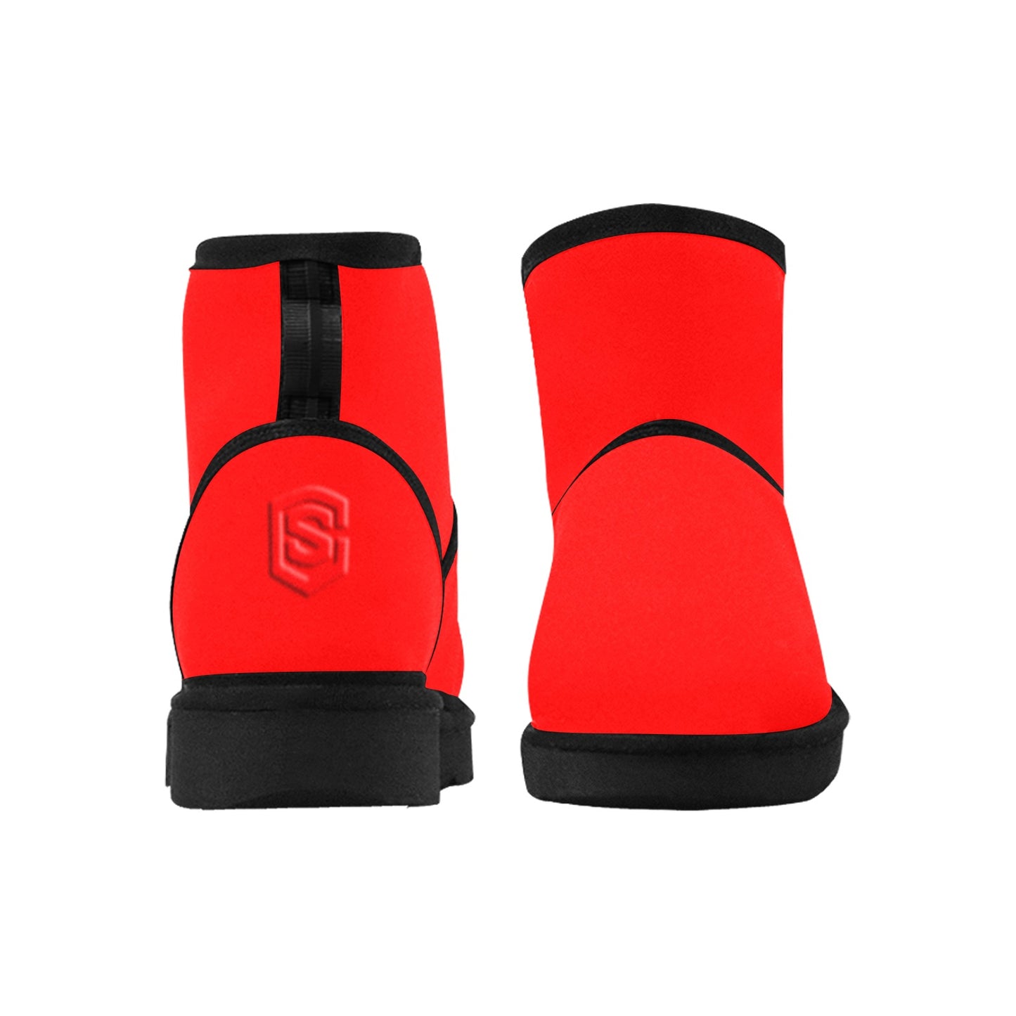 RED Low Top Men's Snow Boots WITH RED LOGO Low Top Men's Snow Boots (Model 049)