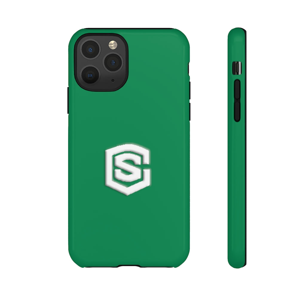 Green Tough Cases White Logo