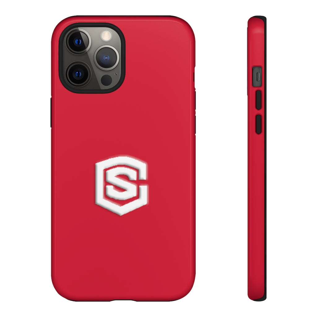 Red Tough Cases White Logo