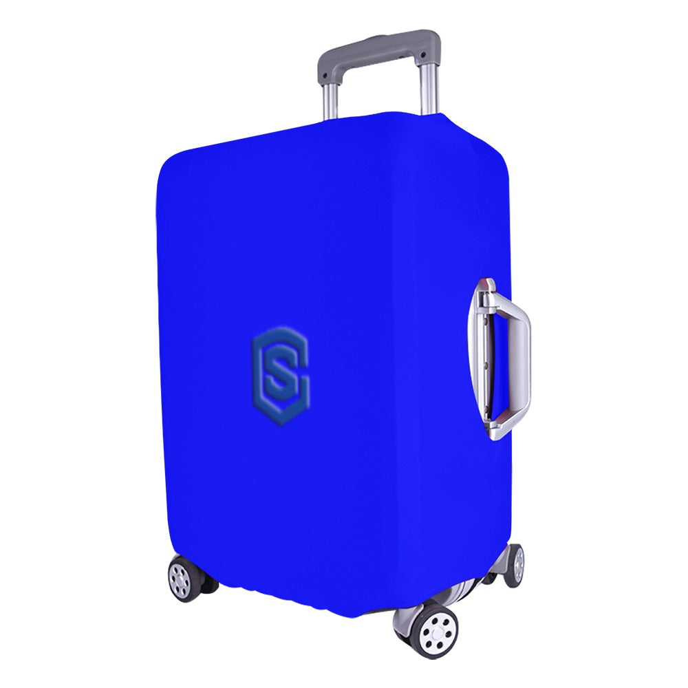 BLUE LUGGAGE COVER WITH BLUE LOGO Luggage Cover (Large Size) (26"-28")