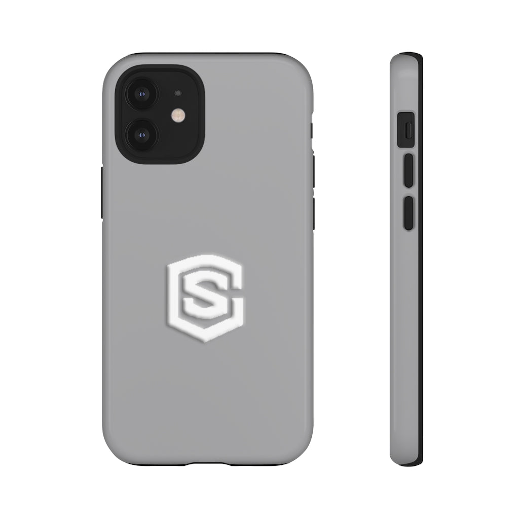 Silver Tough Cases White Logo