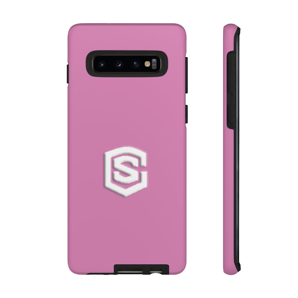 Pink Tough Cases White Logo