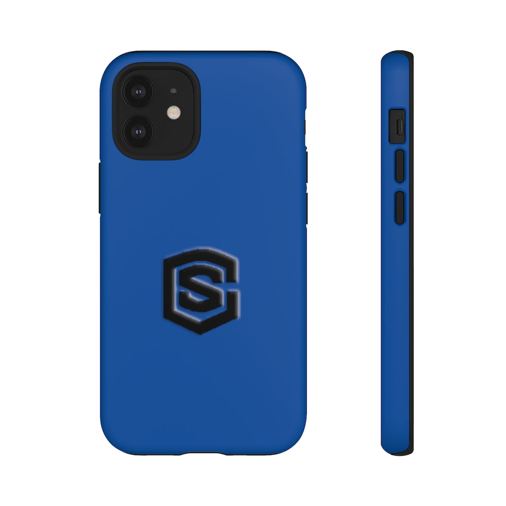 Blue Tough Cases Black Logo