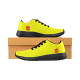 YELLOW KID SNEAKER WITH RED LOGO Kid's Sneakers (Little Kid / Big Kid) (Model020)