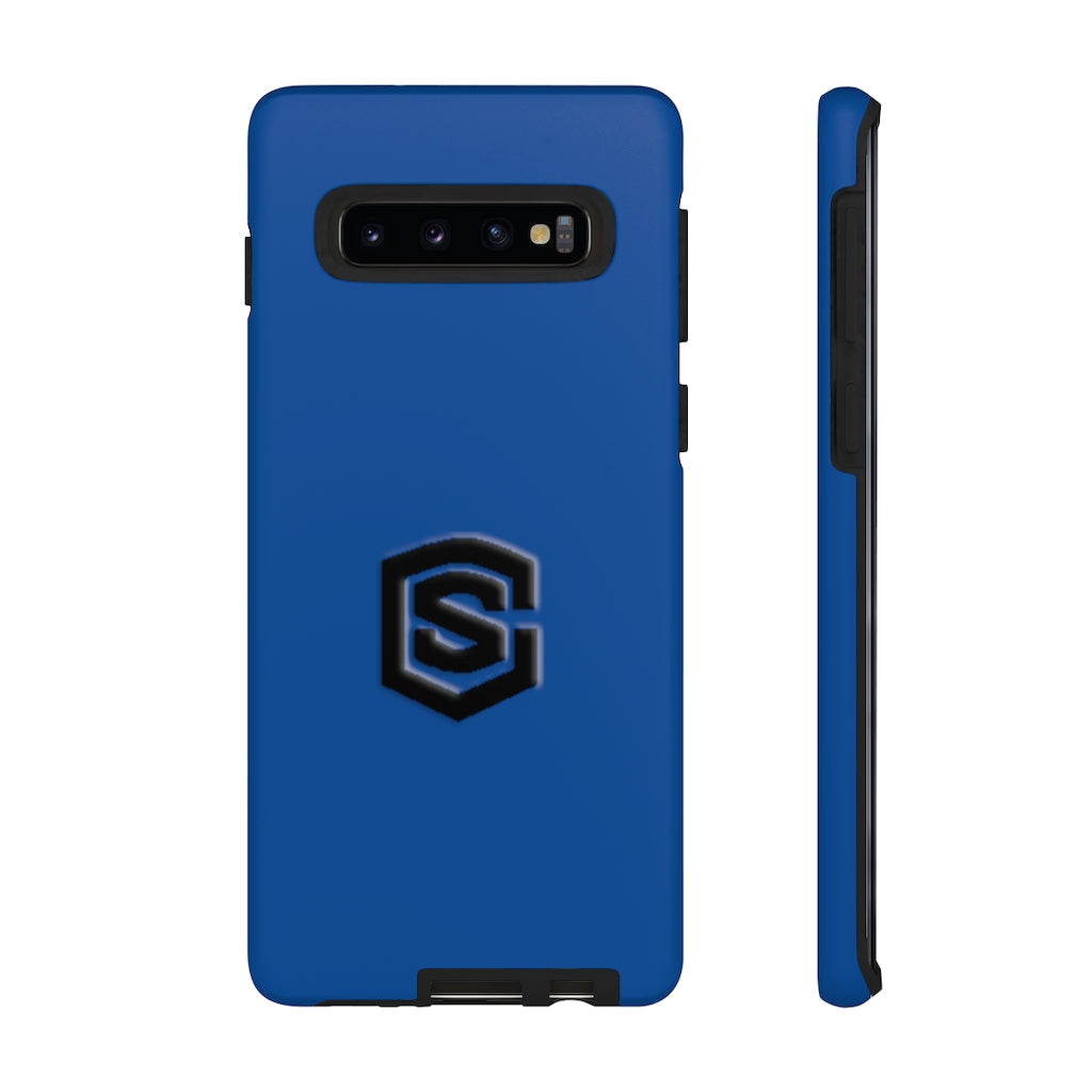 Blue Tough Cases Black Logo