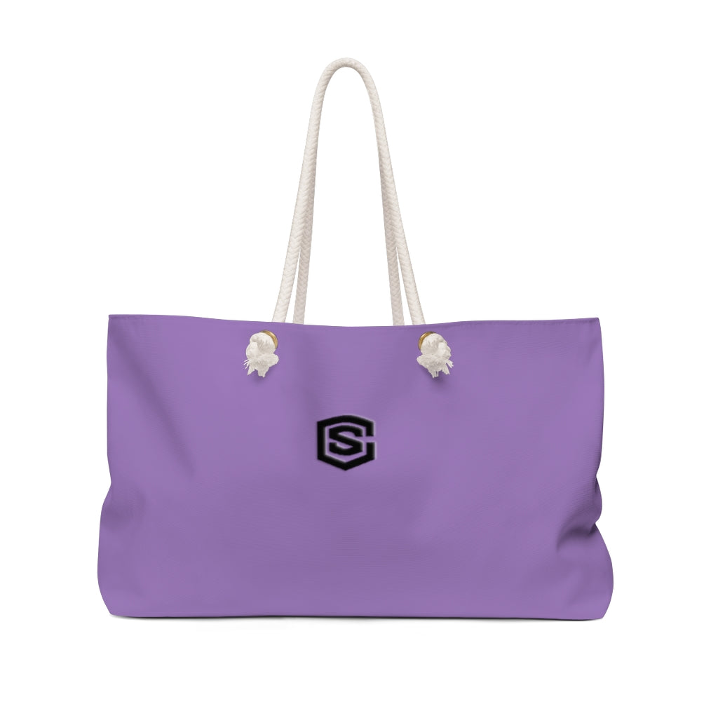 Purple Weekender Bag Black Logo