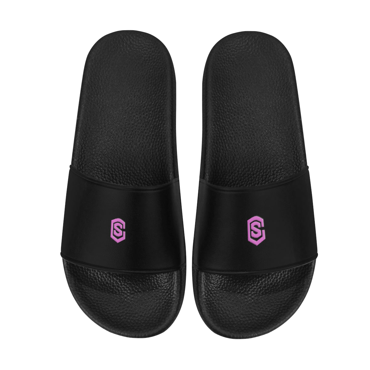 pink logo Women's Slide Sandals (Model 057)