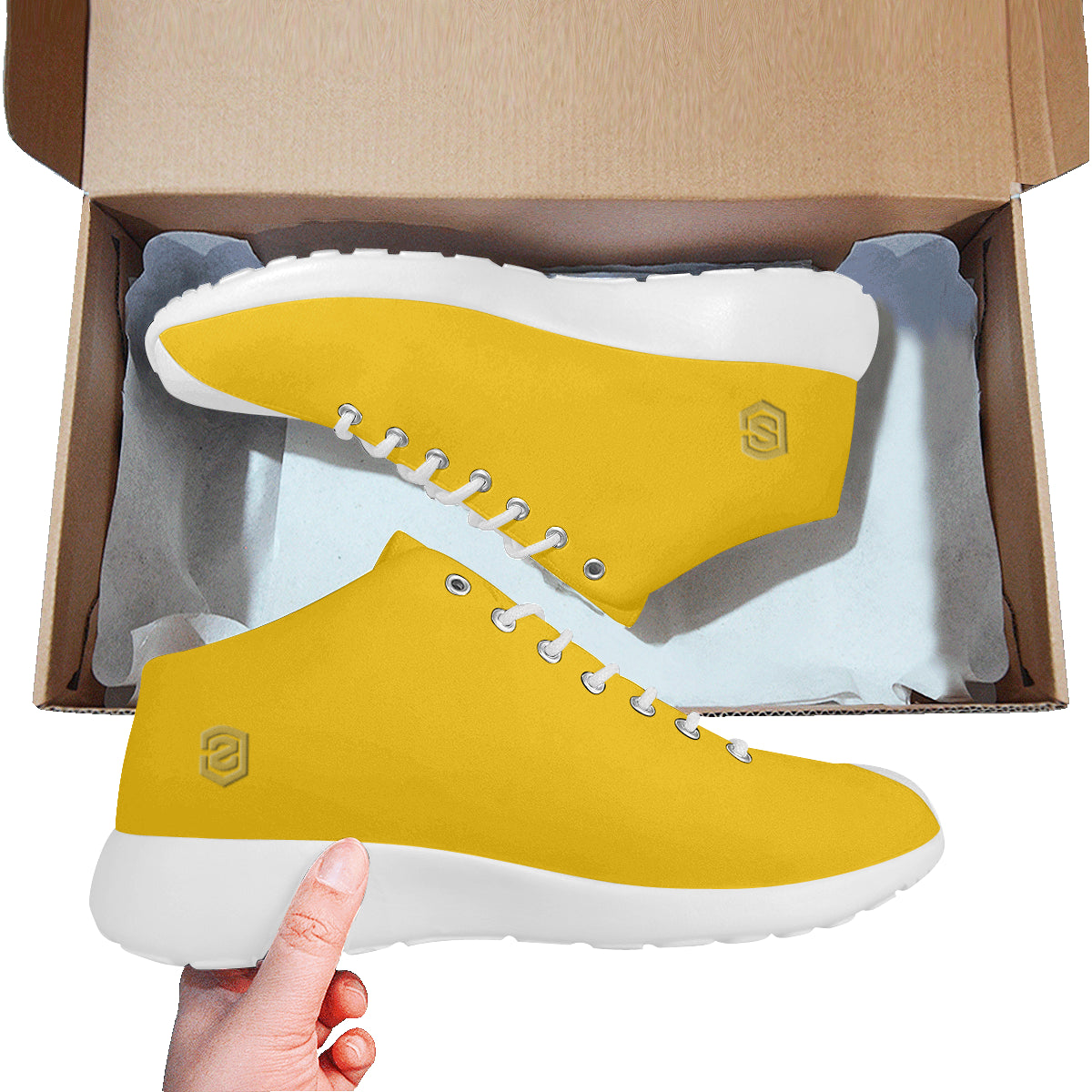 gold logo Men's Basketball Training Shoes (Model 47502)