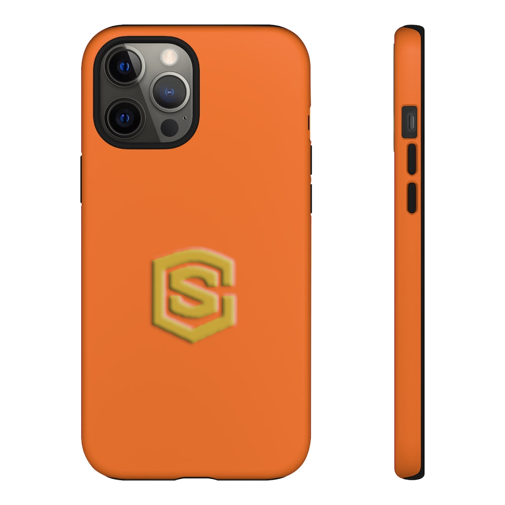 Orange Tough Cases Gold Logo