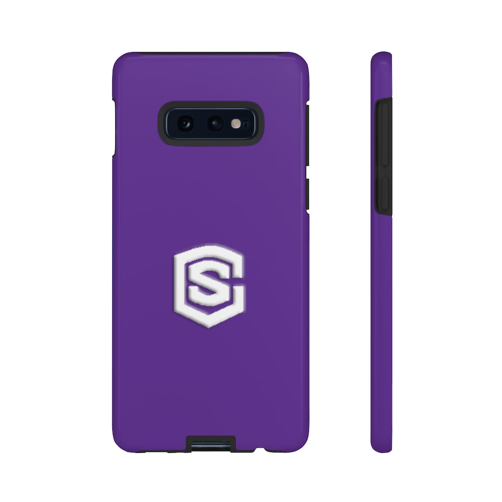 Purple Tough Cases White Logo