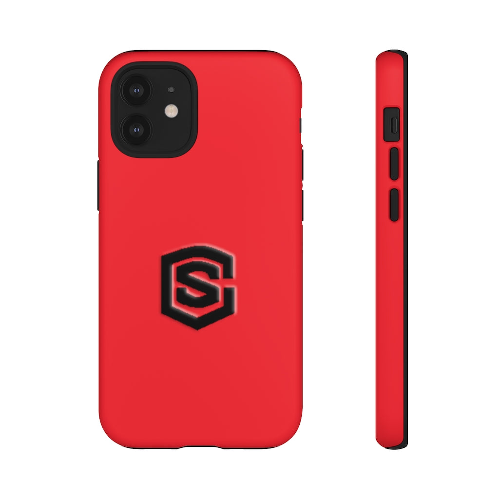 Red Tough Cases Black Logo