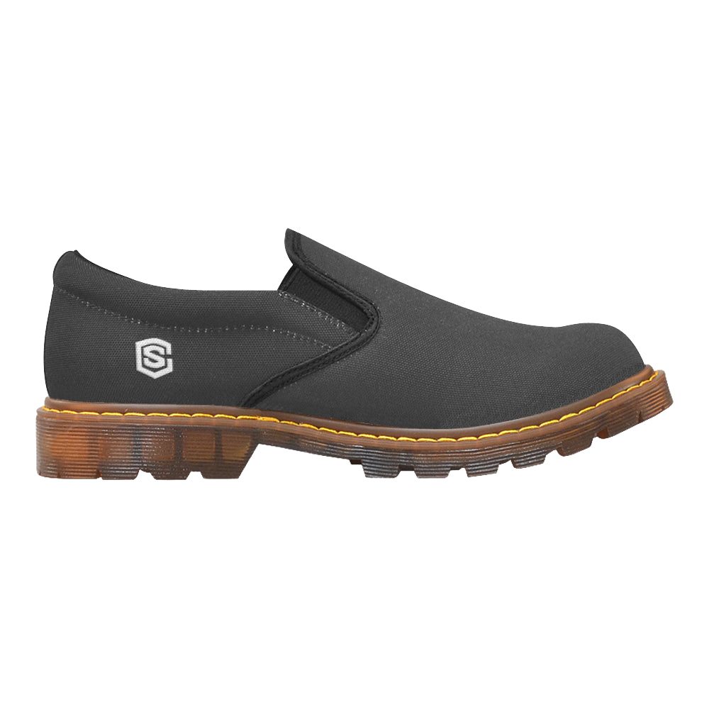 white logo Martin Men's Slip-On Loafer (Model 12031)